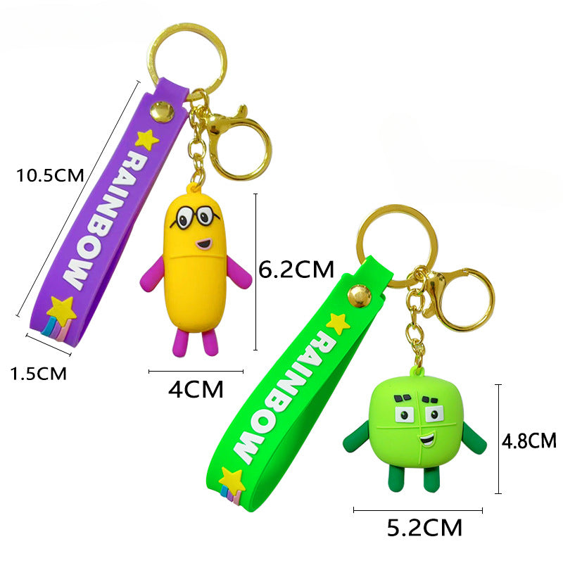 Wholesale Numberblocks Number Legends Car Backpack Silicone Keychain